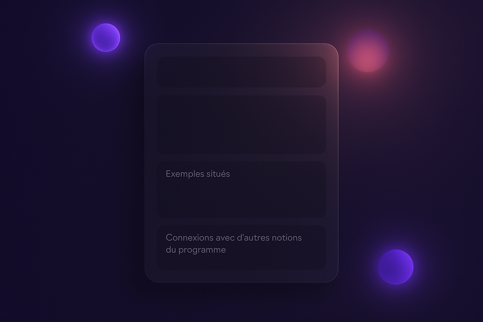 exemple visuel d'une fiche SES bien structurée avec les 3 blocs : définition, exemples situés, connexions avec d'autres notio